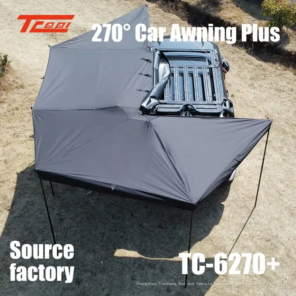 Car Side 270° Awning Plus,carmounted Rotating Sky Curtain,aluminum Alloy Oxford Cloth Canopy,camping Rainproof Sunshade photo-3