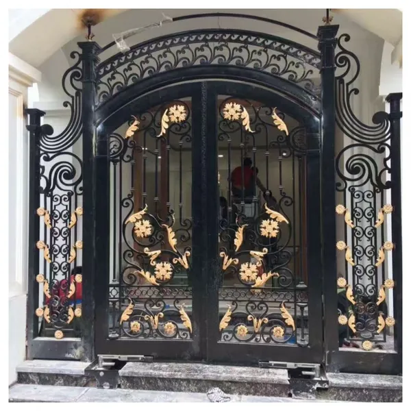 Home Garden Driveway Gates Wrought Iron Gate Aluminum Gate Design China photo-2