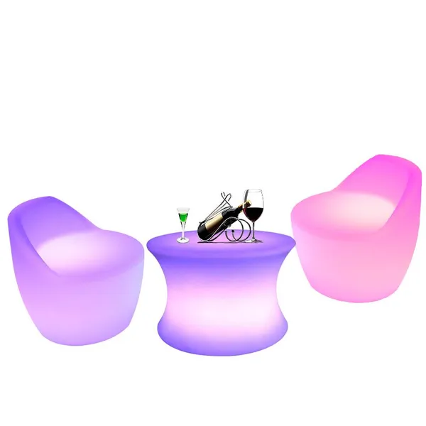 Anti-corrosion Led Plastic Modern Tall Luxury Bar Stools Small Bar Led Furniture Tables and Chairs Sofa Sets Nightclub Use
