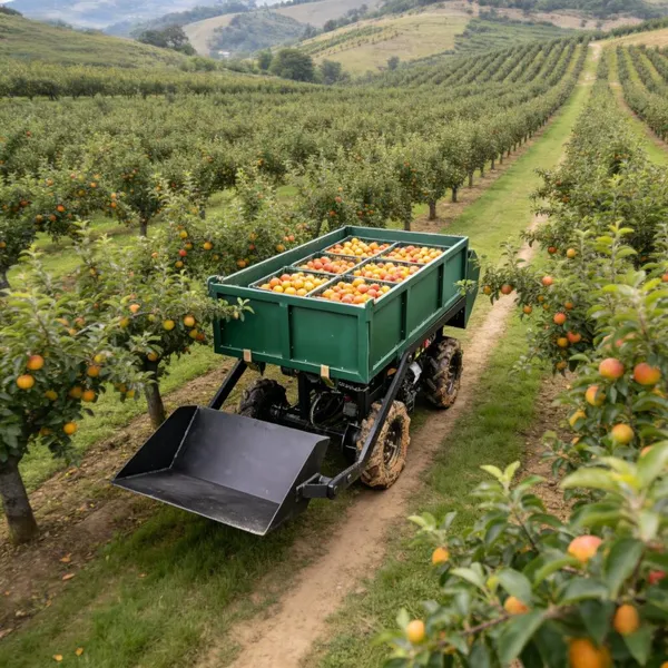 Transport Robot 200m Remote Range China Mini Dumper Euro 5/EPA Mini Dumper 4x4 680kg For Livestock Farms