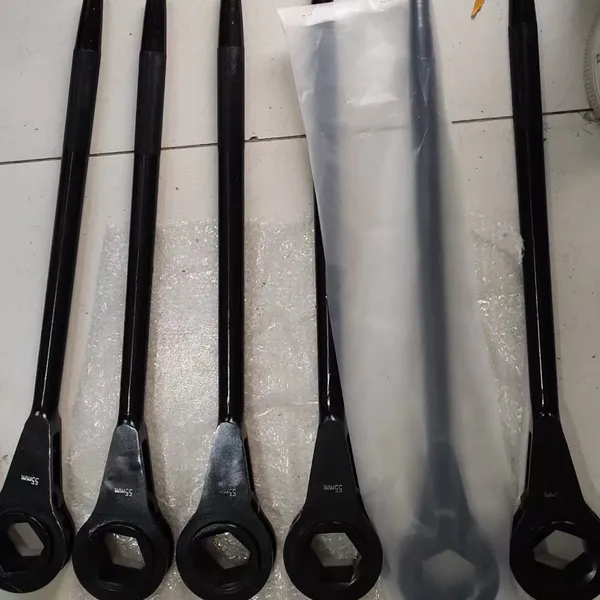 Heavy-duty Ratchet Wrench Custom Heavy Duty CRV Steel Ratchet Socket Wrench Scaffolding Tools Pointed Tail Ratchet Wrench photo-4