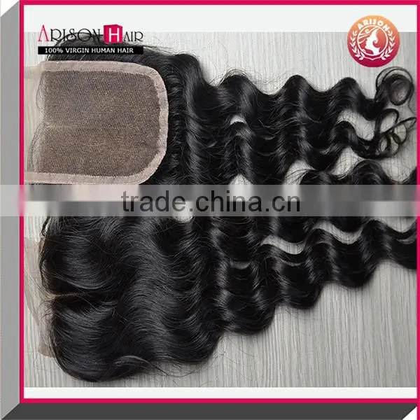 Cheap Wholesale Deep Wave Virgin Brazilian Hair Lace Closure photo-6