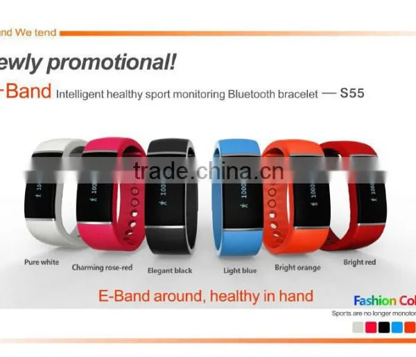 S55 Smart Bracelet Waterproof Bluetooth 4.0 Pedometer Band Health Wristband Fitness Tracker Smartband For Android IOS Phone photo-3