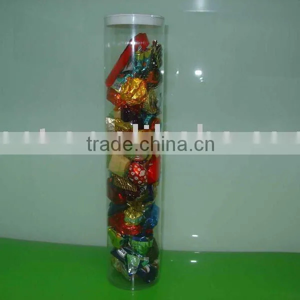 Clear Pvc Square Tube With Sealed Bottom and Hanger Caps