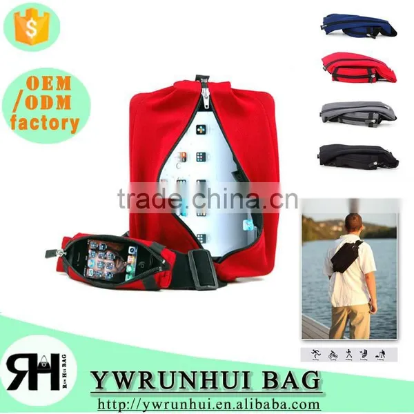 China Supplier New Products 2015 High Elastic Waist Pack Bag Pad/Phone Shoulder Bag Sports Running Belt