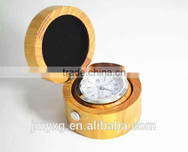 Modern Creative Decentround Wooden Table Clock for Promotion Gift photo-3