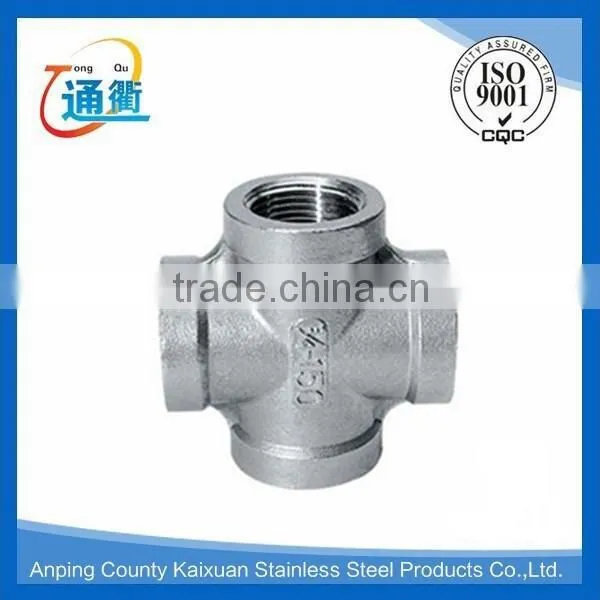 Casting Stainless Steel Threaded Pipe Fittings Cross Supplier's Choice photo-3