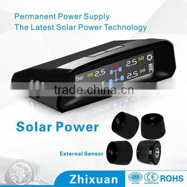 Factory Supply Easy DIY Wireless Solar Car Tpms With External Sensors