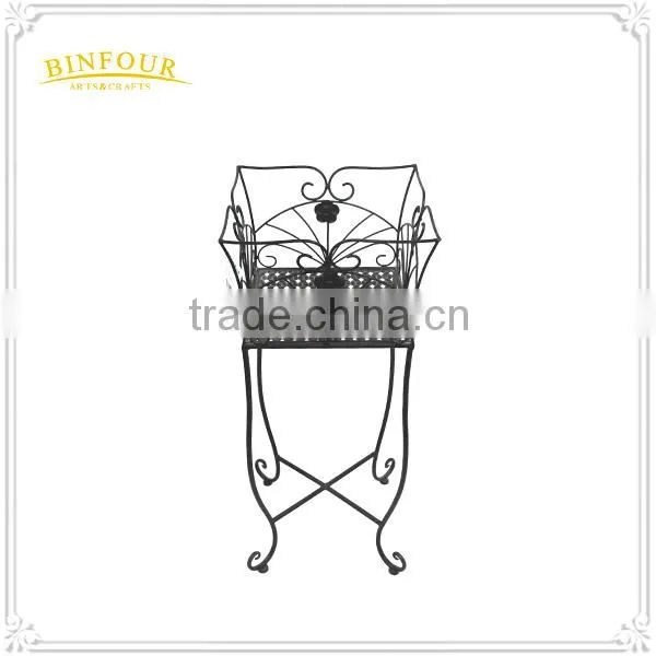 Decorative Metal Flower Pot Holder Wrought Iron Plant Stand photo-2