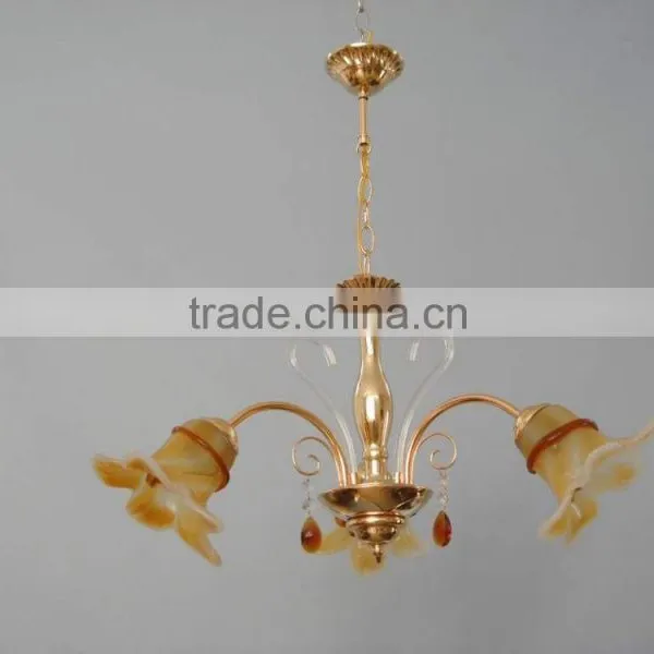 Luxury Retro Golden Vintage Home Decor Lily Flower Pendant Chandelier With China Export Factory photo-2