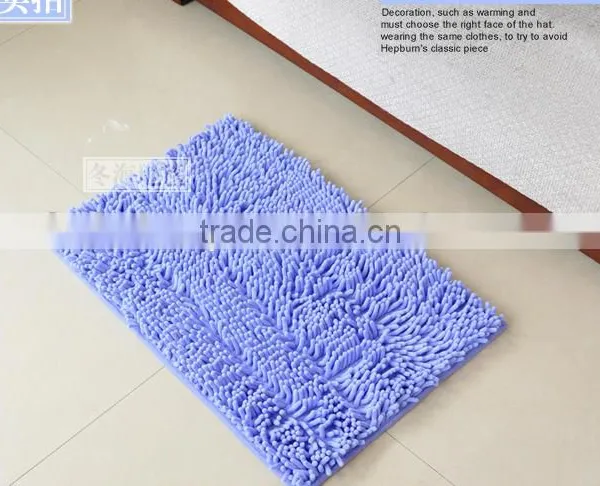 Long Pile Chenille Room Mat and Rugs High Quality With Anti Slip Base photo-3