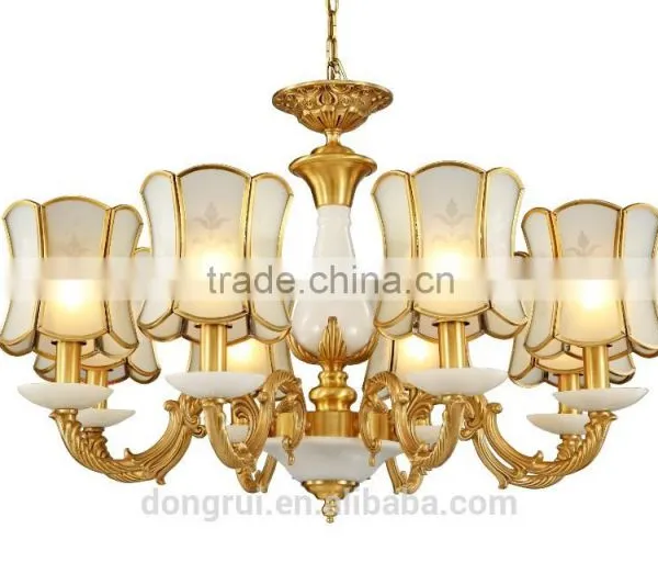 Europe Royal Style Classical Full Copper Baccarat Luxury Decorative Light Hotel Chandelier For High Ceiling 5 Heads 158-5H photo-3