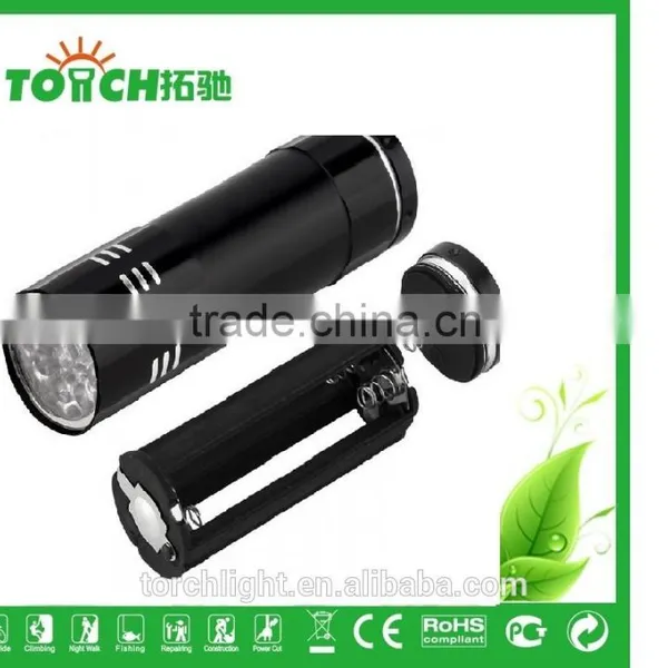 Aluminum Alloy Camping Mini 9 LED Flashlight Waterproof 9 Leds Flash Light Emergency Flashlight for 3*AAA Battery photo-6