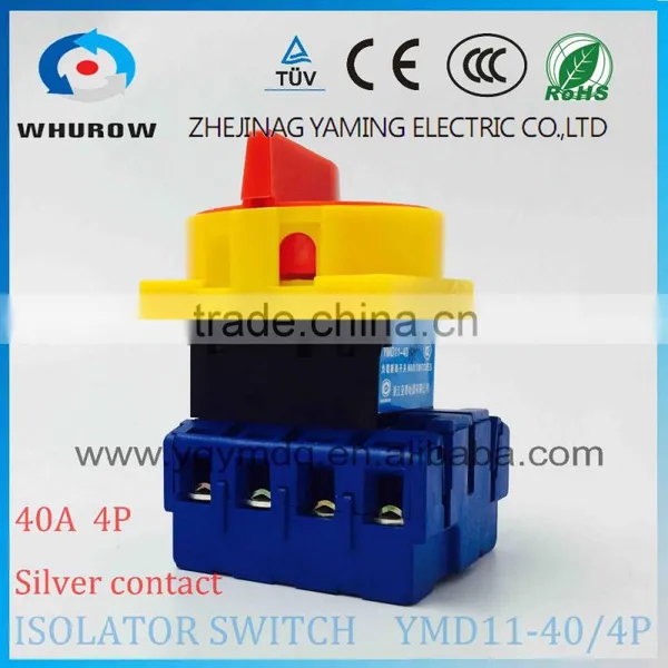Isolator Switch YMD11-40/4P Load Break Switch Universal Power Cut off Switch 40A 4 Phase Changeover Cam Switch Sliver Contacts photo-3