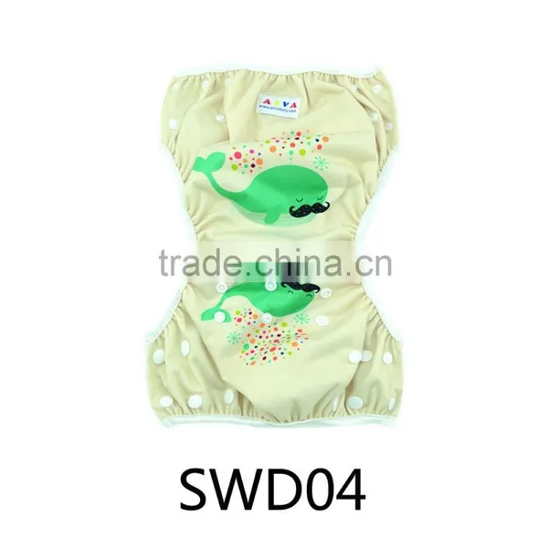 2016 Alva Newest Amazing Swimming Diapers Position Prinrted Reusable and Washable Cloth Baby Swim Diapers Made in China photo-2