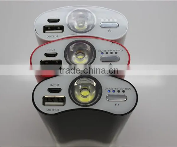High Bright LED Torch Universal External Portable Power Bank 7800mah photo-6