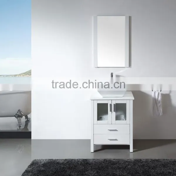 Fashional Modern Floor Standing Solid Wooden Bathroom Furniture for Villa photo-2