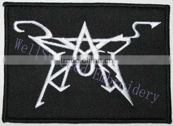 rock patch, punk patch, woven patch, woven badge, woven emblem