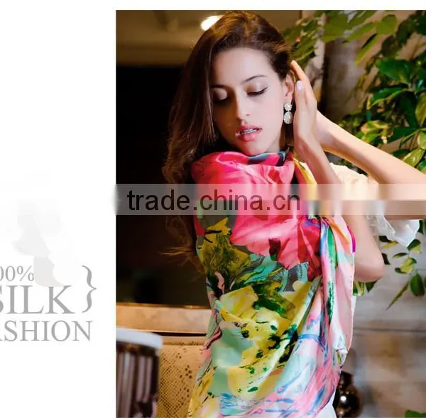 Wholesale Digital Print Square Silk Scarf /scarves/ Kerchief /headband/hijab /satin Silk Scarve photo-3