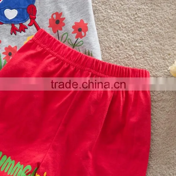 (TK1080) 6 Colors Grey 2-6Y Neat Baby Boy Summer Suits Kids Sets Cheap China Wholesale Clothing photo-4