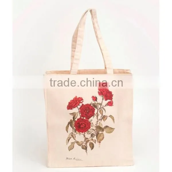 Promotional Supermarket Organic Cotton Handle Bag