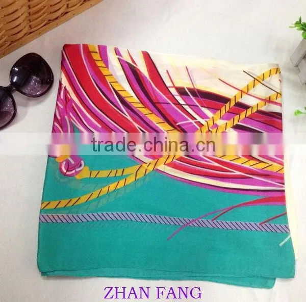 Summer Beach Pareo,Long Scarf for Women,Fashion Chinese Silk Scarf photo-3