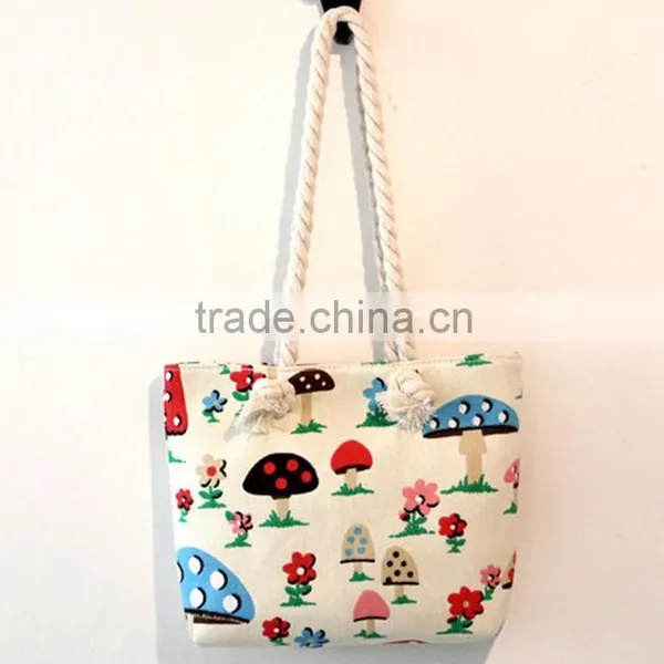 Fashion Design Stripe Beach Bag With Zipper photo-4