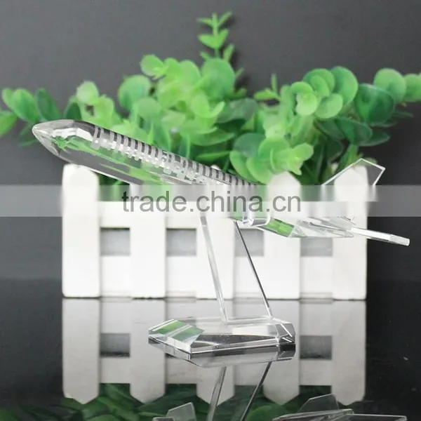 Crystal Glass Plane Model Toy photo-5