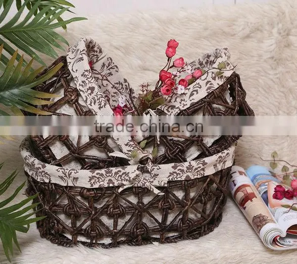 7 Hand Woven - Pastoral Style - Straw - Storage Basket - Storage Basket - Water Basket - Sundry Basket - Woven Baskets photo-5