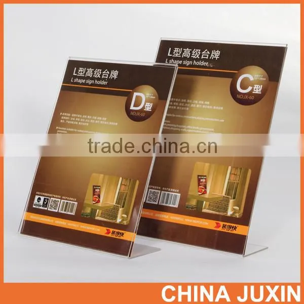 Advanced Acrylic L Shape Sign Holder For Hotels photo-2