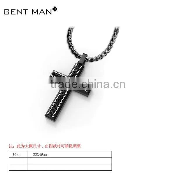 Fashion Black High Quality Cross Pendant Charm For Jewelry