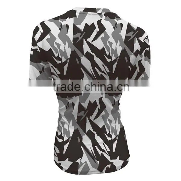 Wholesale Fashion Men Custom Full Sublimation Shirt Printing Tights T-shirts Wear/gym Apparel Womens Sublimation Sport Shirt photo-3