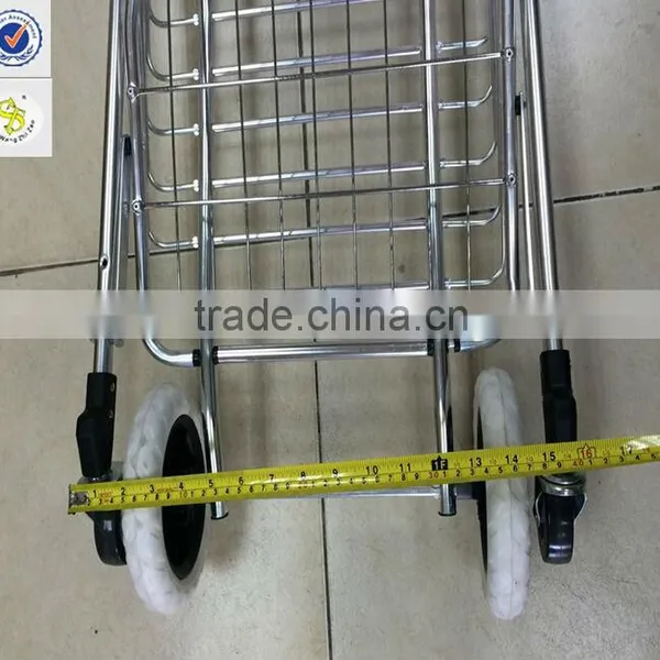 Foldable Wire Mech Shopping Cart RH-FC05 For Aluminum Foldable Shopping Trolley With Two Wheels photo-3