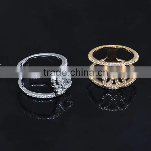 New Designs Finger Ring 18K Real Gold Plated Latest Gold Finger Ring Designs photo-3