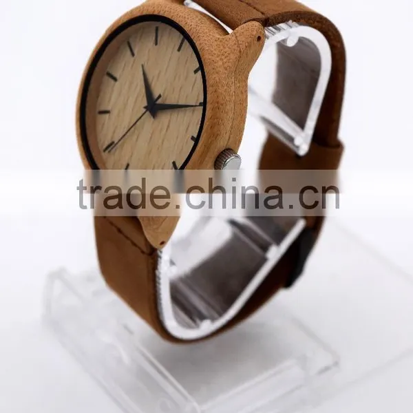 2016 Vintage Fashion Wood Watches Leather Strap Watches photo-6