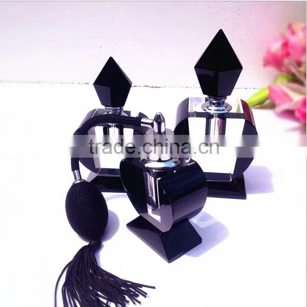 Black Spray Crystal Perfume Bottle Gift Crystal Perfume Bottle