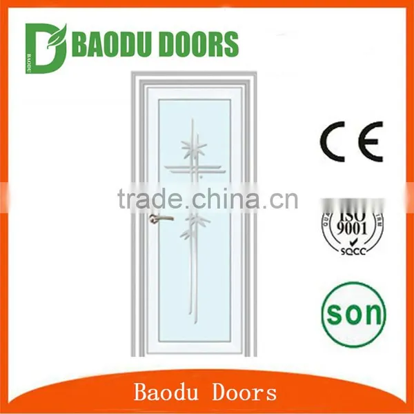 Baodu Aluminium Alloy Glass Door With Flower Design photo-4
