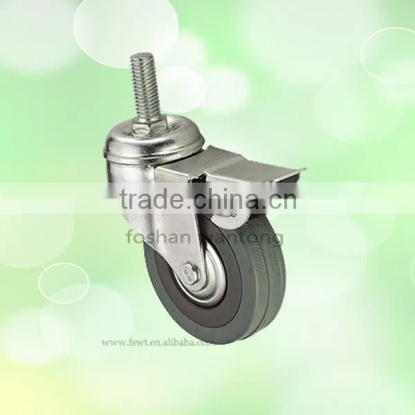 Cheaper Caster 100mm Top Plate Swivel Rubber Furniture Caster Wheel photo-3