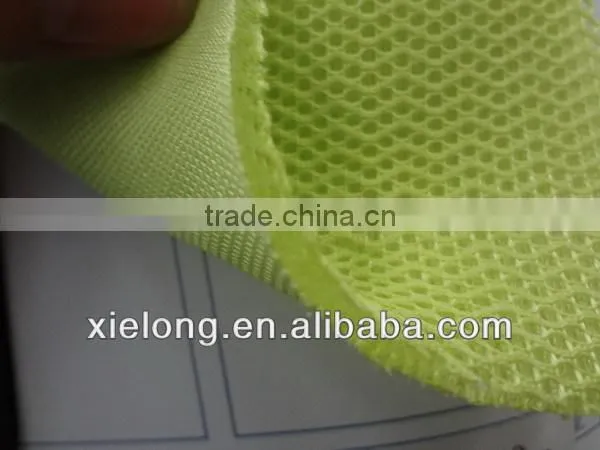 Lemon Green Honeycomb Breathable 3d Air Mesh Fabric