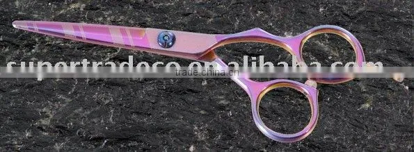 Rainbow Hair Scissors With Convex Edge/Titanium Hairdressing Tool