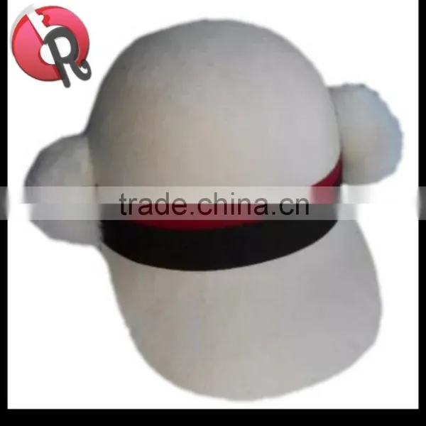 Wool Felt Hat With Fur Ball photo-4