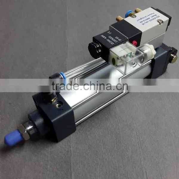 Best Price 4M Series 2 Position 5 Way Solenoid Valve Air Valve With SC Pneumatic Cylinder Group photo-2