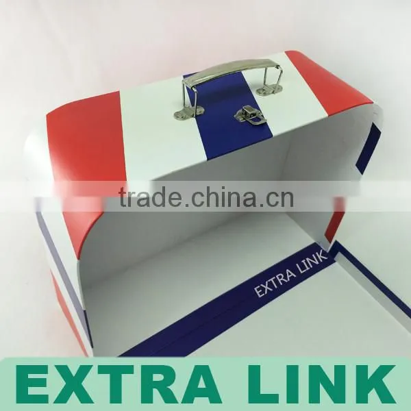 Children Toy Environmental Metal Handle Cardboard Suitcase Box photo-4