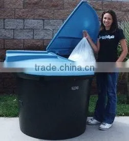Plastic Waste Bin, Recycling Container,with Rotomould by LLDPE
