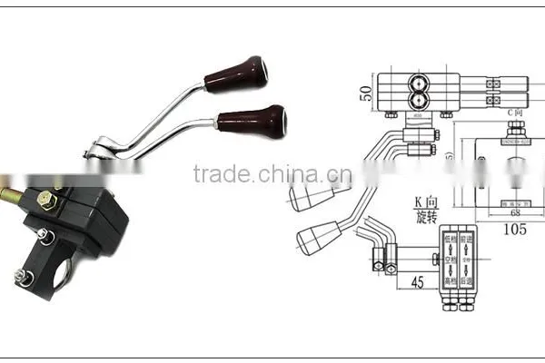 GJ1123A Gear Shift Cable Dual Handle Control Lever for Loaders, Boom Sprayer photo-3