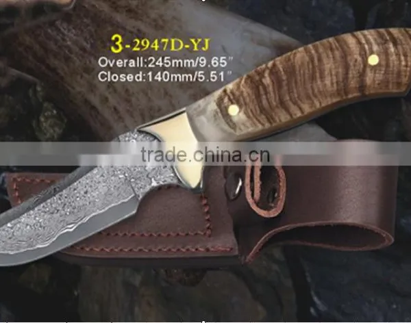 Hunting Damascus Knives, High Quality photo-3