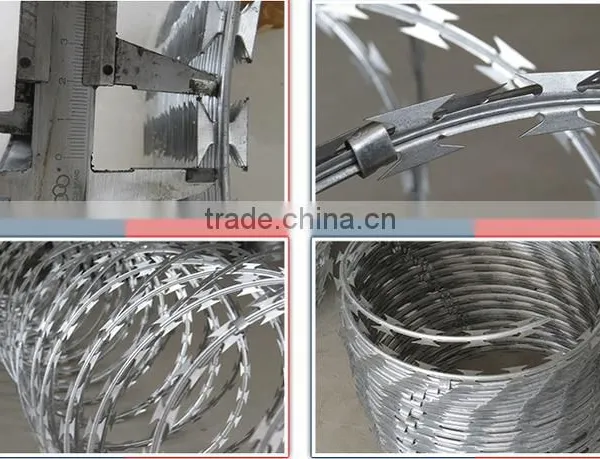 Low Price Galvanized BTO-22 Concertina Razor Barbed Wire, Razor Barbed Wire, Razor Wire Fence photo-3