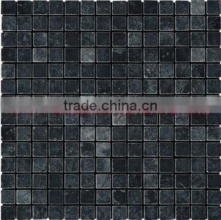 NATURAL JET BLACK MARBLE MOSAIC TILES photo-4
