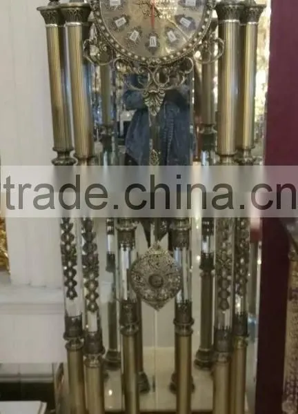 Empire Style Pendulum Floor Clock, Antique Copper Floor Clock, French Rococo Grandfather Decoration Floor Clock photo-4