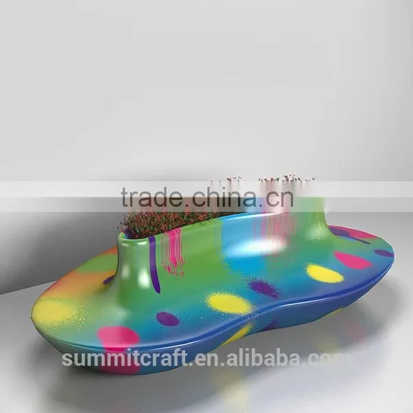 Modern Shopping Mall Fiberglass Outdoor Leisure Chair photo-3